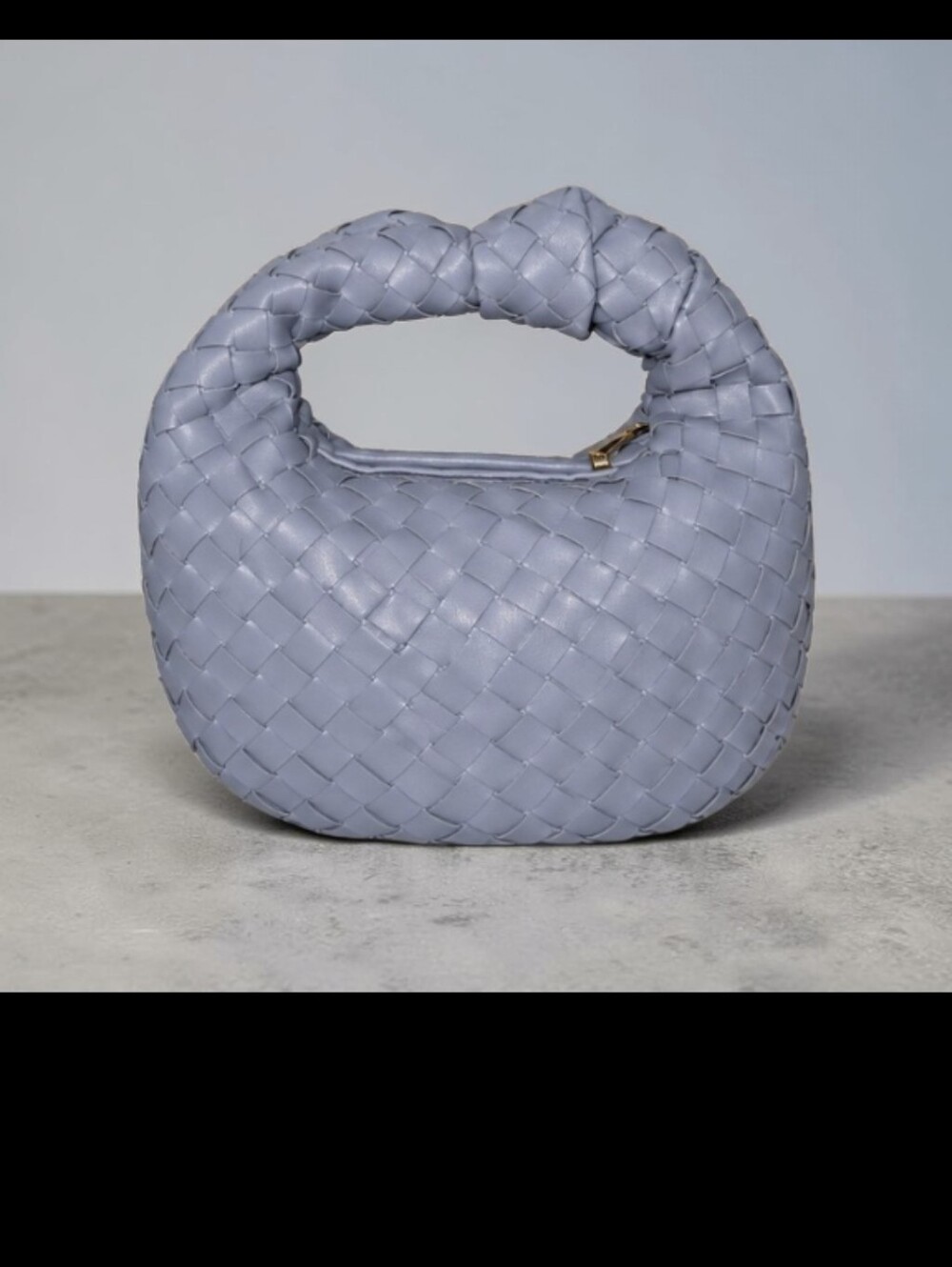 Urban Expressions Blue Woven Mini Top Handle Handbag